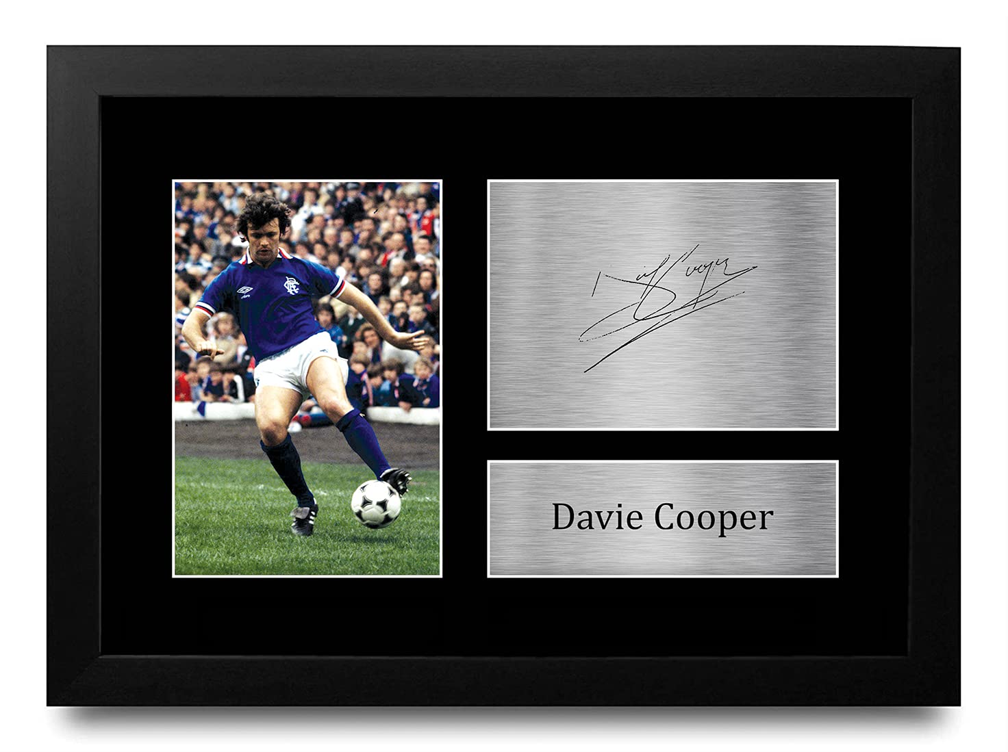 HWC Trading A4 FR Davie Cooper Rangers Gifts Printed Signed Autograph Picture for Fans and Supporters - A4 Framed