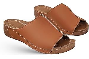 GENERIC Lausiuoe Sandals Women Dressy Summer Flat Flip Flops Comfortable Walking Orthopedic Slippers Arch Support Orthotic Slides