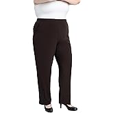 Briggs New York Womens Plus Size Pull on Dress Pant Average & Short Length