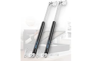 ARANA 20 inch 200 LB Gas Prop Struts Shocks with L Mounting Brackets, 20" 889 N Lift-Support Gas Spring for Heavy-Duty Floor Hatch Trap Door Murphy Bed (Suitable Lid Weight: 185-220lbs), 2Pcs Set
