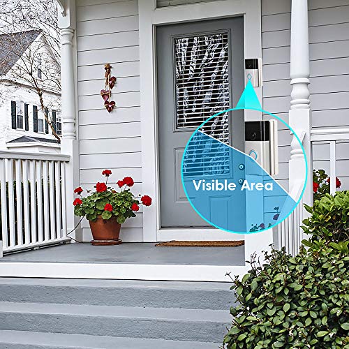Adjustable Angle Mount Compatible Ring Video Doorbell 2 & Ring Wi-Fi Enabled Video Doorbell, QIBOX Wedge Kit/Angle Adapter/Mounting Plate/Bracket / Ring Corner Kit (ONLY for Ring 1st & 2nd)