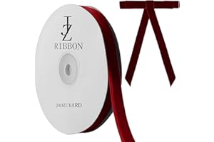 JaoZuyard Burgundy Velvet Ribbon 3/8 X 10 Yards Burgundy Red Velvet Ribbon for Gift Wrapping Christmas Decoration Crafts Wreaths Supplies Continuous Holiday Decoration Velvets Ribbons Christmas