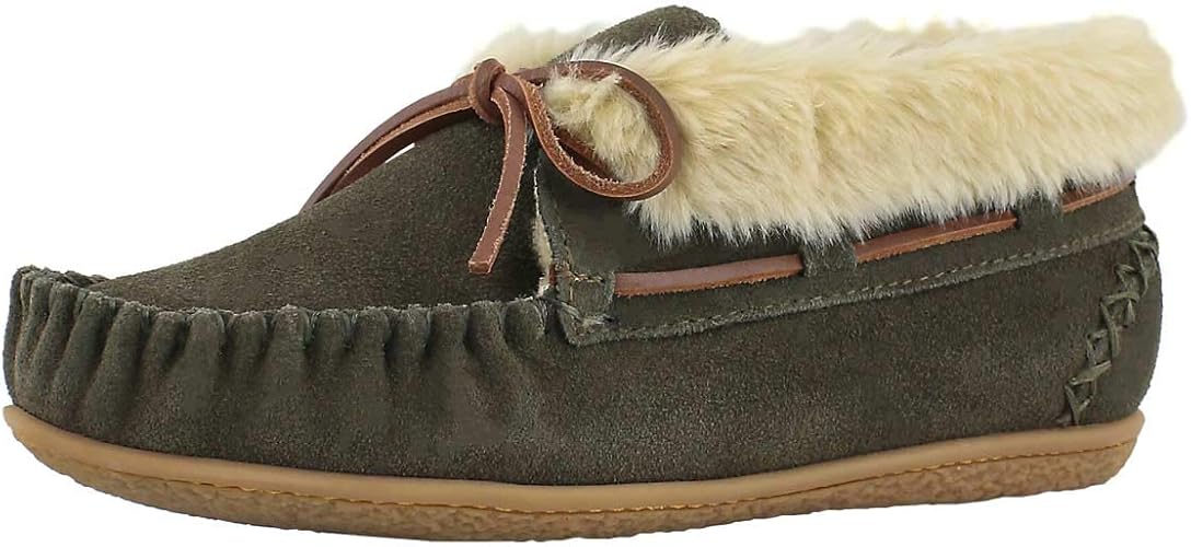 womens moccasin bootie slippers