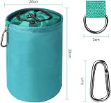 Vicloon Large Clothespin Bag with Drawcord and Hook Blue view 2