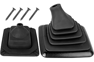 VIVEMCE Shift Lever Boot & Mounting Plate Assembly Replacement F5TZ7277BA Fit for Ford F-250 1990-1998 Ford F-350 1990-1997 Ford Mustang 1990-1996, Manual Transmission Shifter Boot with Mounting Bracket
