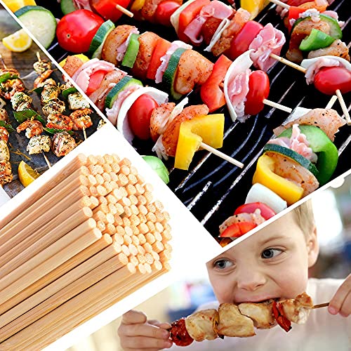TONGYE [200 PCS] 12 inch Bamboo Skewers, Premium Wooden Skewers Without