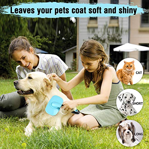Dog Brush & Cat Brush-Dog Comb & Cat Comb, Shedding Grooming Tools - Professional Pet Grooming Brush for Small, Medium & Large Dogs and Cats, with Short to Long Hair