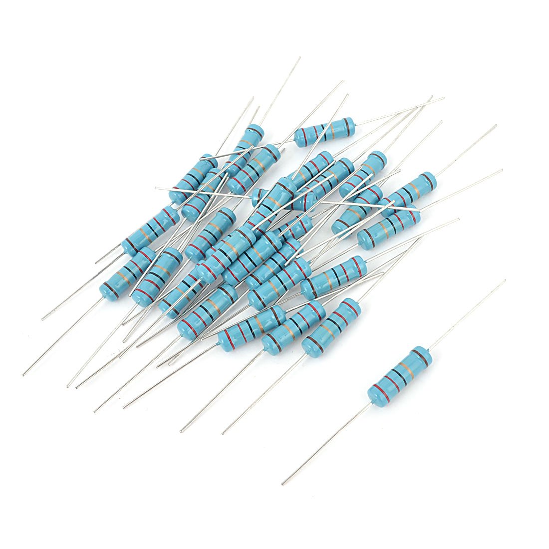 Sourcingmap 30 Pcs 2W 1% 22 Ohm Flameproof Axial Metal Film Resistor