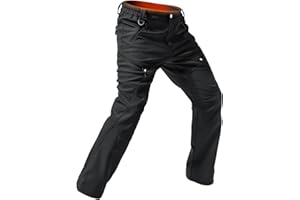 Moosehill Men's-Fleece-Lined-Cargo-Hiking-Pants Water-Repellent-Softshell-Snow-Ski-Pants for Winter Outdoor with 5 Pockets