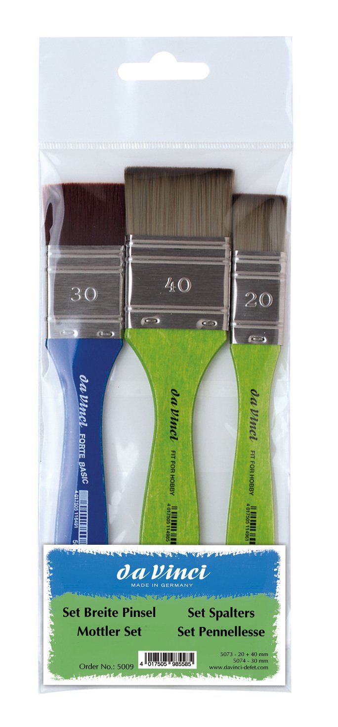 DA VINCI 5009 Series Mottler Brush Set, Blue, Green/White, 30 x 30 x 30 cm