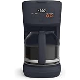 BELLA 12-Cup Programmable Coffee Maker with No-Drip Glass Carafe, Slate