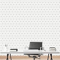 Wall Mural Geometric Pattern Removable Self-Adhesive Wallpaper Wall Decoration for Bedroom Living Room - 66x96 inches