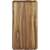 Acacia Wooden Serving Tray - Wooden Charcuterie Board - Rectangle Wood Platter for Serving Food, Fruit & Cheese Board Wood Dessert Trays (1, 14"x7"x0.6")