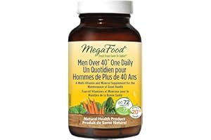 MegaFood Men’s One Daily| Whole Food Based Multivitamin for Men Over 40| Iron-Free, with Vitamin C, E, Zinc, Vitamin B12| Men