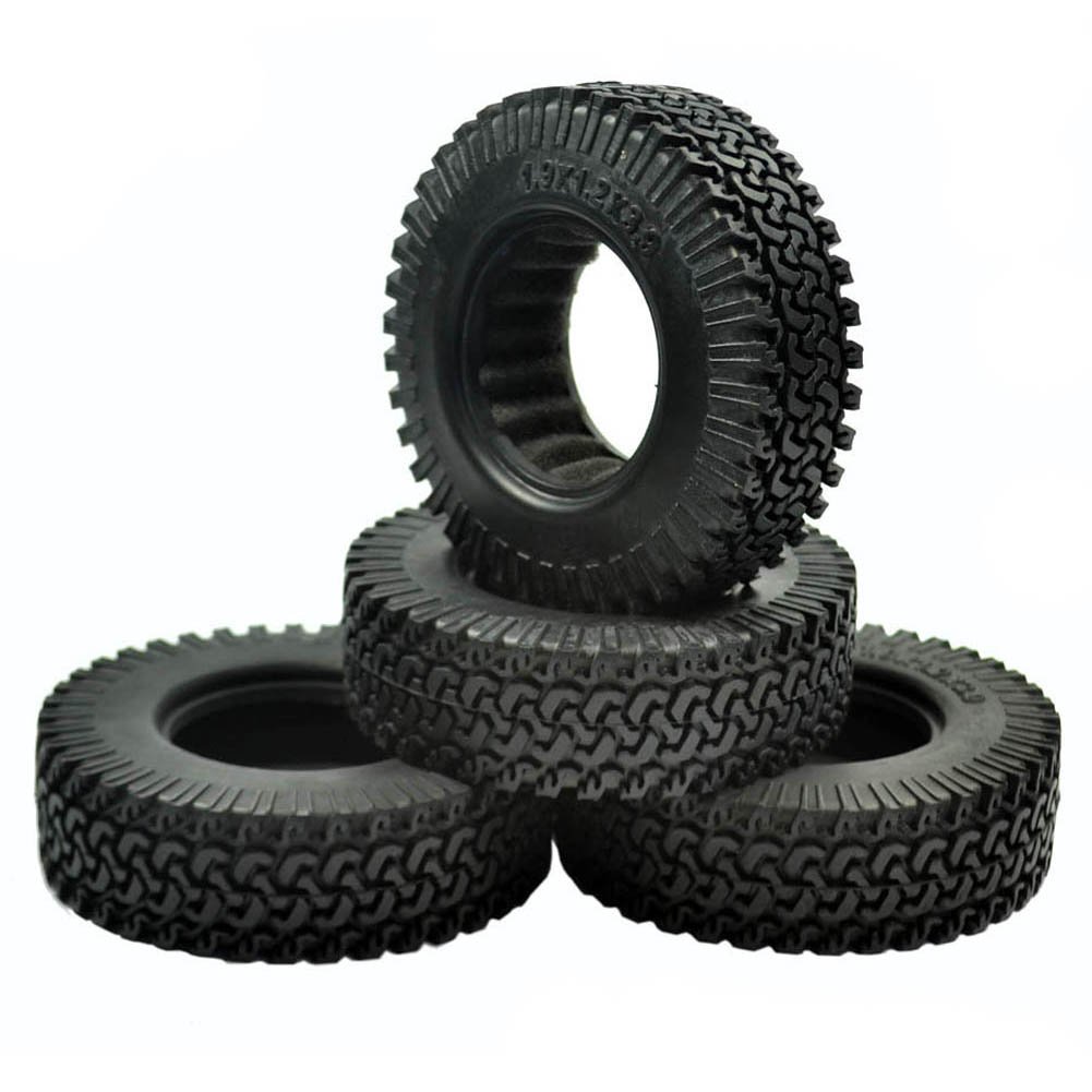 Photo 1 of LAFEINA 100mm 1/10 Scale Rubber Tires for 1:10 RC Climbing Rock Crawler 1.9 Inch Wheels