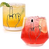 comfit Engagement Gifts for Couple, Ring Finger Wine&Whiskey Glass Set,Bride and Groom Just Married Gift, Mr and Mrs Newlyweds Bridal Shower,Valentine's Day Gift,Wedding Gifts for Couples 2026