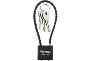 Mizzuco Cable Gun Locks with Keys Simple Operation 8.5" Compatible with Pistols, Handguns, Rifles, and Shotguns, Home and Storage for Firearm Locking and Safety