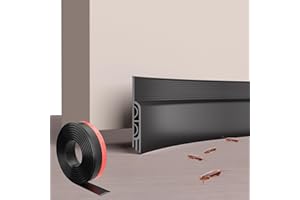 KAYLEINSTER 78" Door Draft Stopper for Bottom of Door,Door Sweep for Exterior & Interior Doors,Weather Stripping Door Seal Strip for Door Insulation, Under Door Draft Blocker Noise Cold Air,Black