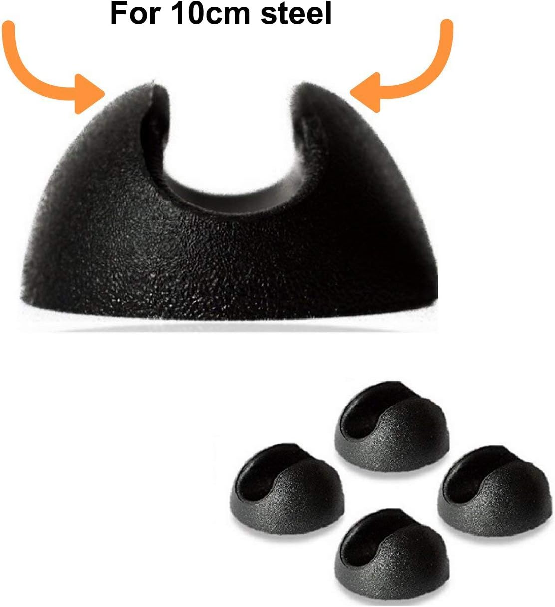 Drenky 4 PCS Hairpin Leg Feet Protector Cover-Top New Tighter Floor Glides-Four Pack-Top Clip Guards for 10mm Steel Hairpin Table Legs - Image 3