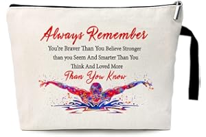 ZHANTUONE Swimmer Cosmetic Bag，Swimming Gifts，Swim Lover Gifts ，Swimmer，Swimming Team Gifts for Women，For Women Swim Lover Gift，Woman Swimming Survival Kit