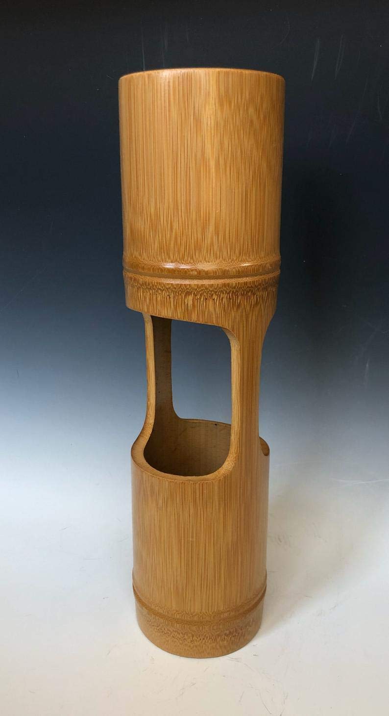 Ikebana Dreaming Vase, Japanese Bamboo Cylinder for Nageire or Chabana Flower Arrangement