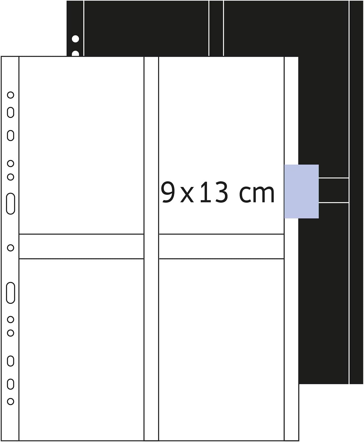 HERMA Photo Pockets for Ring Binder Albums Acid Free, 9 x 13 cm Portrait Format, 2000 Pockets, White