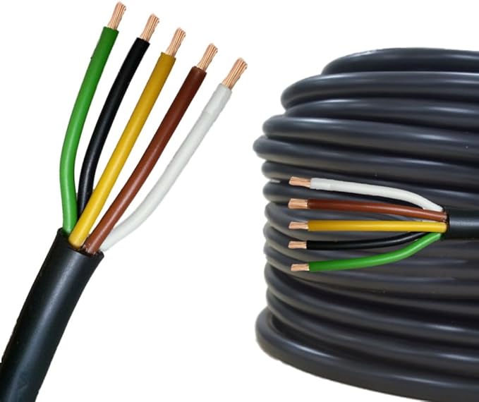 AUPROTEC 5m Rundkabel 5 adriges Elektrokabel Anhängerkabel 5 x 1,5 mm² Amazon.de Auto