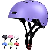Skateboard Bike Helmet for Adults Women Men Youth Kids (2-3-5-8-14+ Years Boys Girls) - Lightweight Multi-Sport Adjustable Helmets for Bicycle Skateboard Scooter Skate Cycling