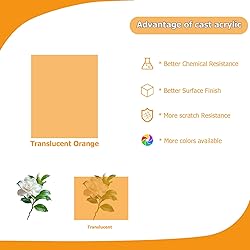 Eszeoee 2 Pack 16'' x 20'' Translucent Orange