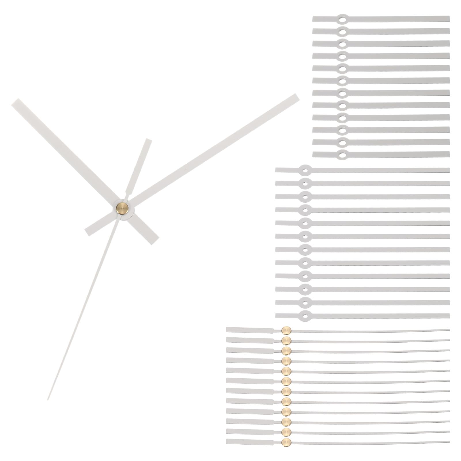 PATIKIL Replacement Clock Hands Kit, 12 Set, White Aluminum, Silent, Wall Clock Hands