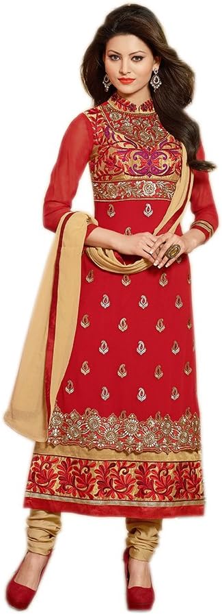 Rehsha Women's Designer Pakistani Georgette Designer Churidar Suit