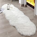 linmopm Super Soft Fluffy Faux Fur Sheepskin Rugs Bedroom Floor Sofa Living Room Runner High-Density Cushion Plush Carpet Sof