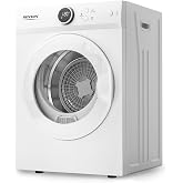 ROVSUN 1.8 Cu.Ft Portable Dryer for Laundry, Electric Clothes Dryer | 120V 1020W, Front Load, Electronic Screen Control, Stainless Steel Tub, Electric Dryer for Apartment, Dorm, Home