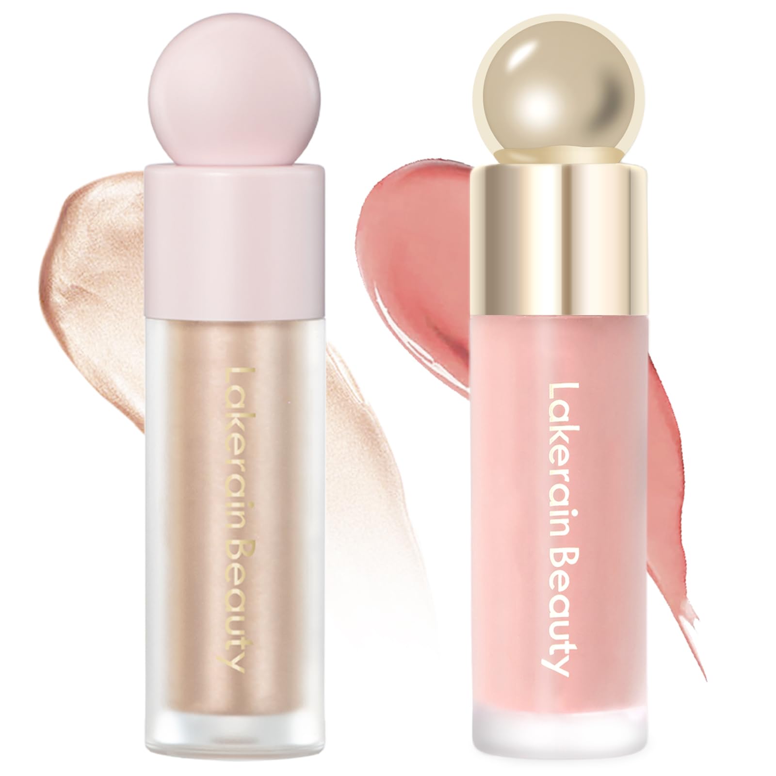 Erinde Soft Velvet Silk Texture Face Blush & Highlighter - Dewy Cream, Shimmer PVC Free, Buildable Blendable Cream Blush Highlighter 2 in 1 — image 1