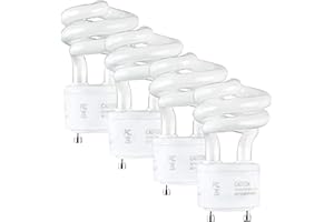 SLEEKLIGHTING - 13Watt GU24 Base 2 Prong Light Bulbs- UL approved-13w 120v 60hz Light Bulb- Mini Twist Lock Spiral -Self Ball