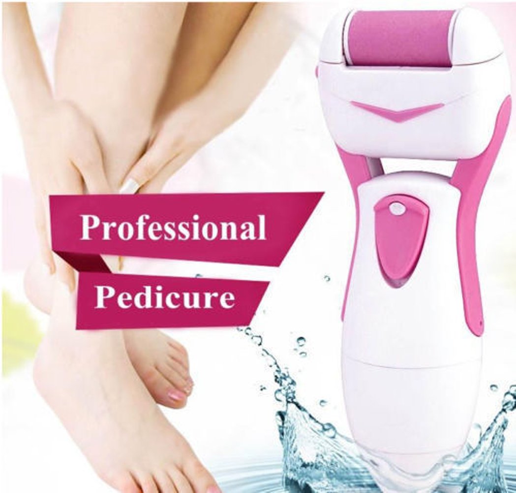 Electric Callus Remover Shaver Exfoliating Foot Hard Dry Skin Remover Tool Skin-smoothing Pedicure Kit (Rose)
