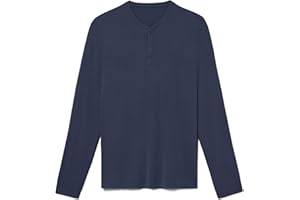 Tommy John Men's Second Skin Modal Long Sleeve Henley Sleep Top