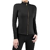 Harrison Howard Women’s Equestrian Riding Jacket,Thermal 4-Way Stretch Full-Zip Top with Hidden Pockets for Horse Riding