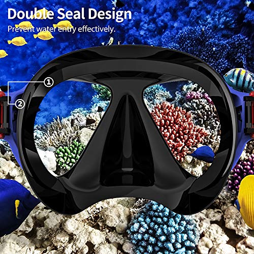 COPOZZ Scuba Mask, No Fogging Snorkeling Scuba Dive Glasses, Great Seal