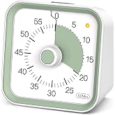 InfPokid Visual Timer for Kids, Countdown Timer with Pause Function, White | Timer for Kitchen Cooking, Classroom, Study, Toddler, ADHD, Cute Timer Clock, Alarm 3 Volume Levels, Light Indicator