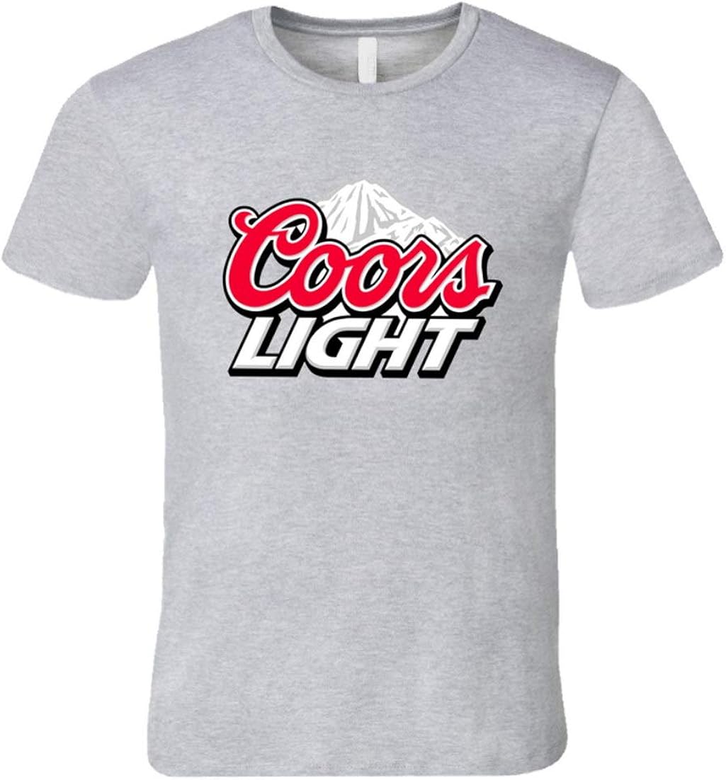 YUANLI Coors Light Beer Logo TShirt Drink Coors Light Shirt Grey