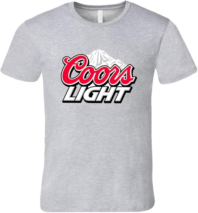 YUANLI Coors Light Beer Logo TShirt Drink Coors Light Shirt Grey Amazon.co.uk Clothing