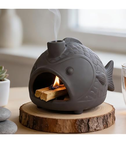 Amazon.com: MOUGIGI Handmade Black Fish-Shaped Palo Santo Holder