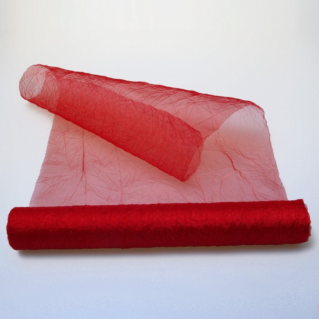 Deko AS GmbH Crash Reel 5 m Red Organza Table Runner – 28 cm Width – 68280 R 280