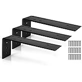 16 Inch Countertop Support Brackets for Granite (3 Pack) - Heavy Duty L Shelf Bracket,Wall Mounted Support for DIY Open Shelv