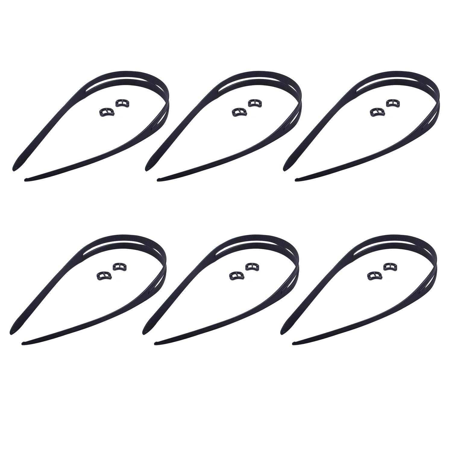 NAUZE 6Pieces Swimming Goggle Strap Black Removable Goggles Straps Sports Replacement Spare Accessories for Kids Adults Swimming Tool