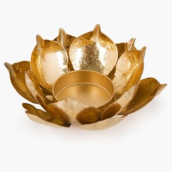 GopiKart Lotus tealight Holder | Metal tealight Holder for Home Decoration |Lotus Flower tealight Holder | Candle Holder Stand | tealight Diwali | Lotus Shape tealight Holder | tealight Diya Holder