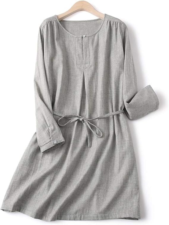 Amazon レディース パジャマ ワンピース ネグリジェ 二重ガーゼ ルームウェア 部屋着 七分袖 ルームワンピース ネグリジェ 通販