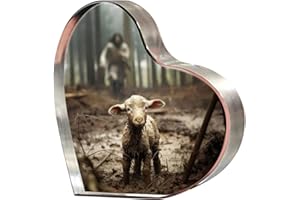 PLOCEINY Christian Jesus and Lamb Decor ,Spiritual Thank you Gifts for catholic Women,christians ,Mom,Sister,Friends,Mother's, Female Coworker-Religious Home Decor for Birthday,Christmas,Everyday Encouragement(4"x4")D-237