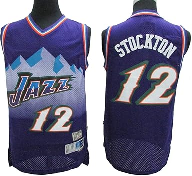 Jersey para Hombre - John Houston Stockton # 12 Camiseta Sin Mangas De Baloncesto De Utah Jazz Fan Camiseta Retro Malla Versión Transpirable, L175~180cm/75~85kg: Amazon.es: Ropa y accesorios